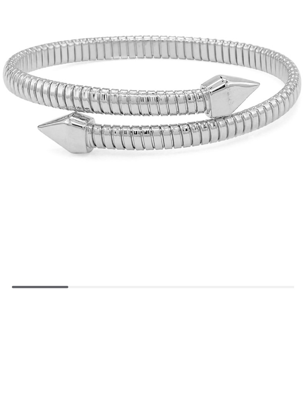 And Now This Cubic Zirconia Flexible Stretch Bypass Bracelet
